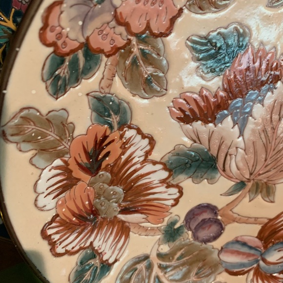 Vintage 2pc set of Andrea hand painted plate by Sadek! Stunning - Picture 2 of 13